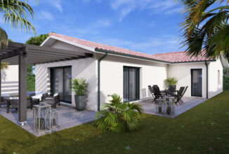 votre maison de 100m2 sur un terrain de 450m2 sur la commune de Le Taillan-Médoc au prix de 385000&euro; avec Alpha Constructions
